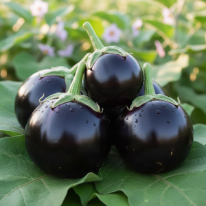 Brinjal Round Purple Seeds - F1 Hybrid (SUMMER/ WINTER) بینگن گول