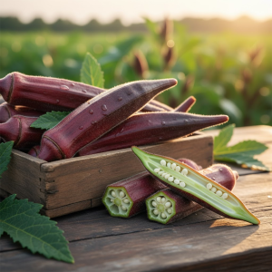 Okra Red Burgundy Seeds (SUMMER) لال بھنڈی