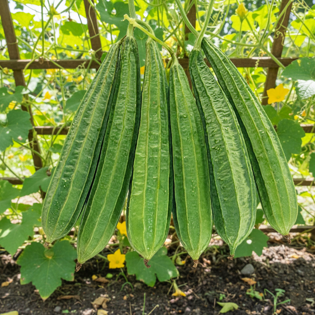 Ridge Gourd Seeds, Desi Tori - (OP Seeds) {SUMMER} کالی توری